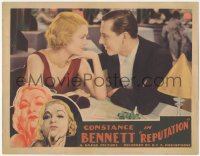 9j0796 LADY WITH A PAST LC 1932 Constance Bennett & Ben Lyon c/u in nightclub, Reputation, rare!