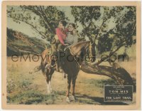 9j0798 LAST TRAIL LC 1927 great image of Tom Mix & scared Carmelita Graghty riding on Tony!