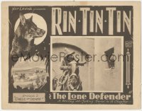 9j0814 LONE DEFENDER chapter 5 LC 1930 dog star Rin Tin Tin shown in inset & border, Circle of Death!