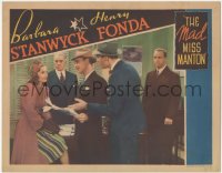 9j0821 MAD MISS MANTON LC 1938 pretty Barbara Stanwyck staring at Sam Levine & Henry Fonda!