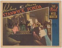 9j0823 MAD MISS MANTON LC 1938 rich Barbara Stanwyck & her society friends try to solve a murder!