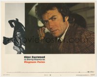 9j0825 MAGNUM FORCE LC #7 1973 super c/u of Clint Eastwood as toughest cop Dirty Harry w/ bullhorn!