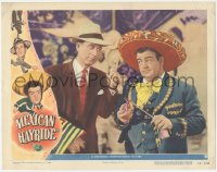 9j0835 MEXICAN HAYRIDE LC #8 1948 great close up of Bud Abbott with Lou Costello wearing sombrero!