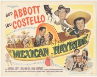 9j0600 MEXICAN HAYRIDE TC 1948 Lou Costello in Mexico singing with mariachis & Luba Malina!