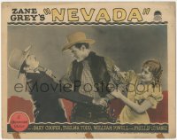 9j0844 NEVADA LC 1927 close up of Gary Cooper protecting Thelma Todd from bad guy William Powell!