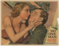 9j0849 NO ONE MAN LC 1932 best c/u of beautiful Carole Lombard & Ricardo Cortez about to kiss, rare!