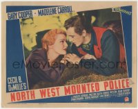 9j0850 NORTH WEST MOUNTED POLICE LC 1940 best romantic close up of Gary Cooper & Madeleine Carroll!