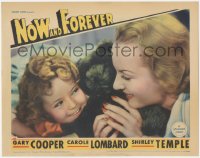 9j0853 NOW & FOREVER LC 1934 super close up of Carole Lombard & cute Shirley Temple with teddy bear!