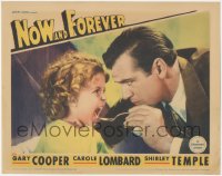 9j0854 NOW & FOREVER LC 1934 close up of Gary Cooper trying to give Shirley Temple medicine w/spoon!