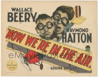 9j0605 NOW WE'RE IN THE AIR TC 1927 Wallace Beery & Raymond Hatton, Louise Brooks billed, very rare!