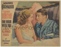 9j0859 ONE HOUR WITH YOU LC 1932 c/u of Maurice Chevalier & Jeanette MacDonald in bed, ultra rare!