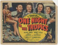 9j0606 ONE NIGHT IN THE TROPICS TC 1940 radio sensations Abbott & Costello billed but not shown!