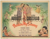 9j0607 PARDON MY SARONG TC 1942 Bud Abbott & Lou Costello with sexy island ladies, very rare!