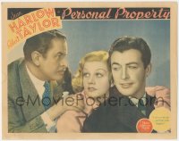 9j0867 PERSONAL PROPERTY LC 1937 dad Reginald Denny angry at son Robert Taylor & sexy Jean Harlow!