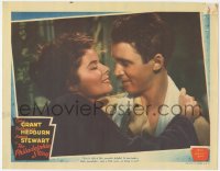 9j0870 PHILADELPHIA STORY LC 1940 best romantic close up of Katharine Hepburn & James Stewart!