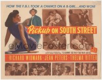 9j0608 PICKUP ON SOUTH STREET TC 1953 Richard Widmark & Jean Peters in Samuel Fuller noir classic!