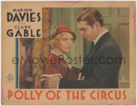 9j0871 POLLY OF THE CIRCUS LC 1932 close up of worried Clark Gable grabbing Marion Davies, rare!