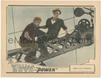 9j0875 POWER LC 1928 dam builder William Boyd rescues Alan Hale high up on crane, very rare!