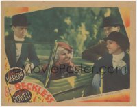 9j0887 RECKLESS LC 1935 Franchot Tone's two women Jean Harlow & Rosalind Russell meet at last, rare!