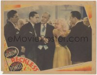 9j0886 RECKLESS LC 1935 William Powell restrains sexy blonde Jean Harlow from Franchot Tone!