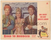 9j0899 ROAD TO MOROCCO LC 1942 best smiling portrait of Bob Hope, Bing Crosby & Dorothy Lamour!