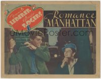 9j0903 ROMANCE IN MANHATTAN LC 1935 happy Francis Lederer & Jimmy Butler on New York street, rare!