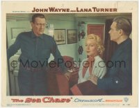 9j0914 SEA CHASE LC #6 1955 close up of sexy Lana Turner between John Wayne & Lyle Bettger!
