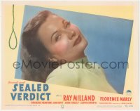 9j0916 SEALED VERDICT LC 1948 best close portrait of beautiful Florence Marly + noose border art!