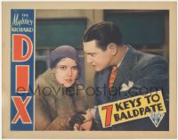 9j0917 SEVEN KEYS TO BALDPATE LC 1929 great c/u of writer Richard Dix & pretty Miriam Seegar, rare!