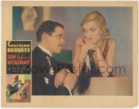9j0927 SIN TAKES A HOLIDAY LC 1930 sexy Constance Bennett gives the look to Kenneth MacKenna, rare!