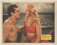 9j0937 SONG OF THE ISLANDS LC 1942 best close up of sexy Betty Grable & barechested Victor Mature!