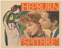 9j0941 SPITFIRE LC 1934 best close up of worried Katharine Hepburn & Robert Young, ultra rare!