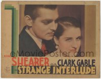 9j0948 STRANGE INTERLUDE LC 1932 great c/u of young Clark Gable behind Norma Shearer, ultra rare!