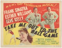9j0624 TAKE ME OUT TO THE BALL GAME TC 1949 Frank Sinatra, Esther Williams, Gene Kelly, baseball!