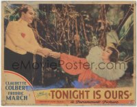 9j0973 TONIGHT IS OURS LC 1933 Claudette Colbert in wacky costume with Fredric March, very rare!