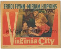 9j0987 VIRGINIA CITY LC 1940 Errol Flynn watches Miriam Hopkins help wounded Randolph Scott!