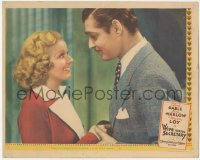 9j0994 WIFE VERSUS SECRETARY LC 1936 romantic close up of Jean Harlow smiling at Clark Gable, rare!