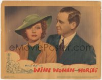 9j0997 WINE, WOMEN & HORSES LC 1937 c/u of sexy Ann Sheridan with hat & Barton MacLane, gambling!