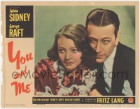 9j1002 YOU & ME LC 1938 Fritz Lang, best close up of Sylvia Sidney & George Raft, ultra rare!