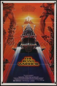 9j0339 MAD MAX 2: THE ROAD WARRIOR 1sh 1982 Mel Gibson in the title role, great art by Commander!