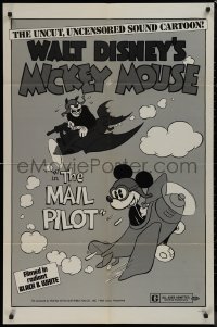 9j0341 MAIL PILOT 1sh R1974 Walt Disney, wacky art of pilot Mickey Mouse, uncensored!