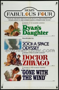 9j0363 MGM'S FABULOUS FOUR 1sh 1971 Ryan's Daughter, 2001, Doctor Zhivago & Gone With the Wind!
