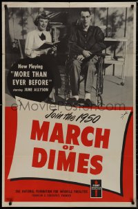 9j0377 MORE THAN EVER BEFORE 1sh 1950 short movie for The March of Dimes, image of June Allyson!