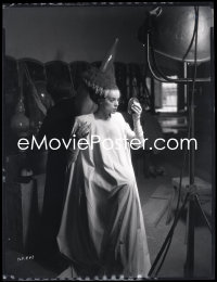9j0002 BRIDE OF FRANKENSTEIN 8x10 camera original negative 1935 Elsa Lanchester candid by Freulich!