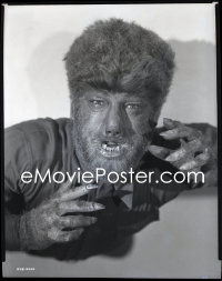 9j0003 WOLF MAN 8x10 camera original negative 1941 best portrait of werewolf monster Lon Chaney Jr.!