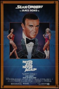 9j0390 NEVER SAY NEVER AGAIN 1sh 1983 art of Sean Connery as James Bond 007 by Obrero!