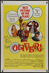 9j0397 OLIVER awards 1sh 1969 Charles Dickens, Mark Lester, Carol Reed, Terpning art!
