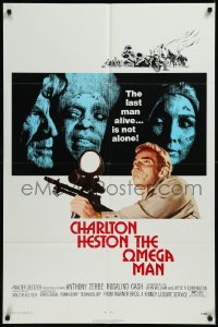 9j0398 OMEGA MAN 1sh 1971 Charlton Heston is the last man alive & he's not alone, I Am Legend!