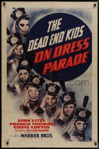9j0401 ON DRESS PARADE 1sh 1939 Billy Halop & the Dead End Kids in military uniforms!