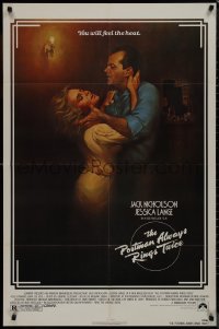 9j0415 POSTMAN ALWAYS RINGS TWICE 1sh 1981 art of Jack Nicholson & Jessica Lange by Rudy Obrero!